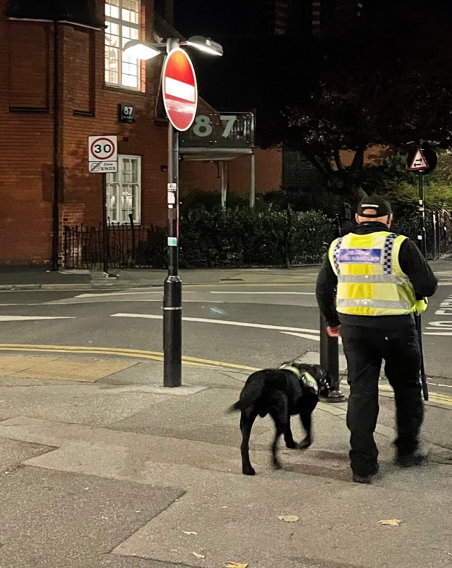 Passive drugs dog on patrol (credit: Humberside Police)