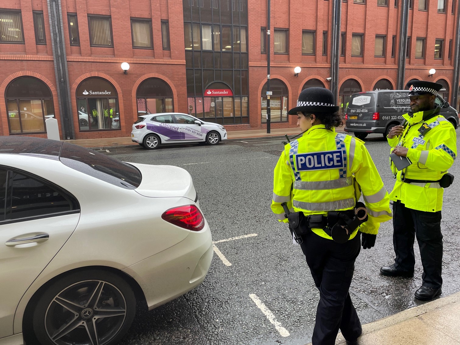 Police Now officers on traffic patrols, Deansgate-2