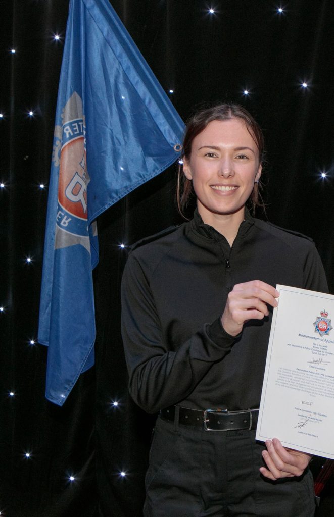 Emma Griffiths at her attestation ceremony (credit: GMP)