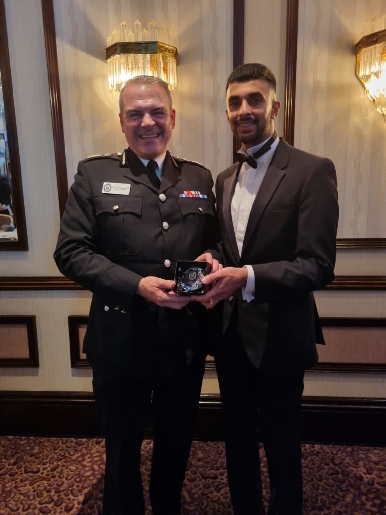 Chief Constable Dave Thompson and PC Akeel Akhtar