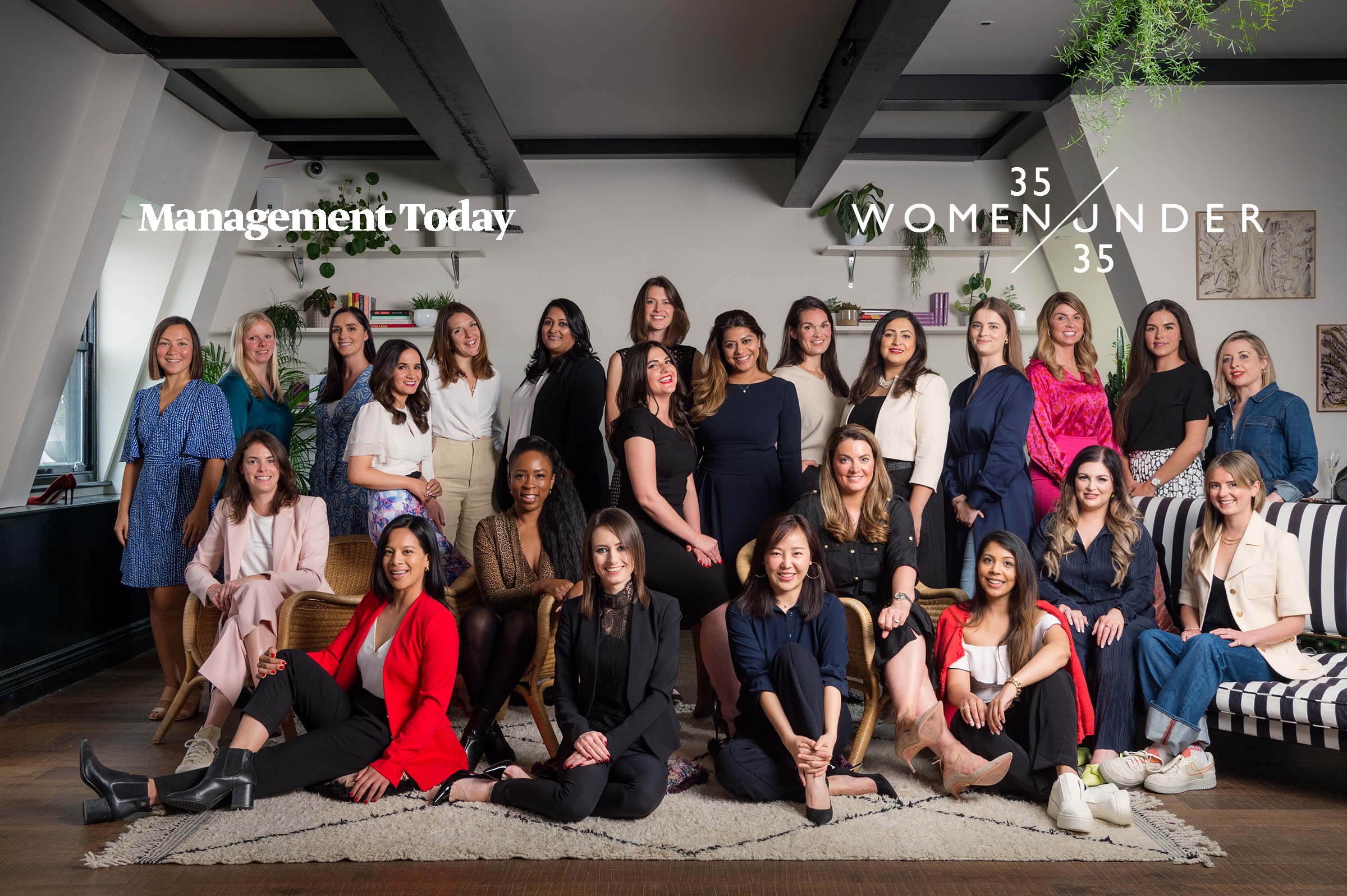Joni Ferns (front left) alongside some of the other amazing women named in this year's Management Today 35 Women Under 35 -PHOTO CREDIT Management Today and Andrew Shaylor