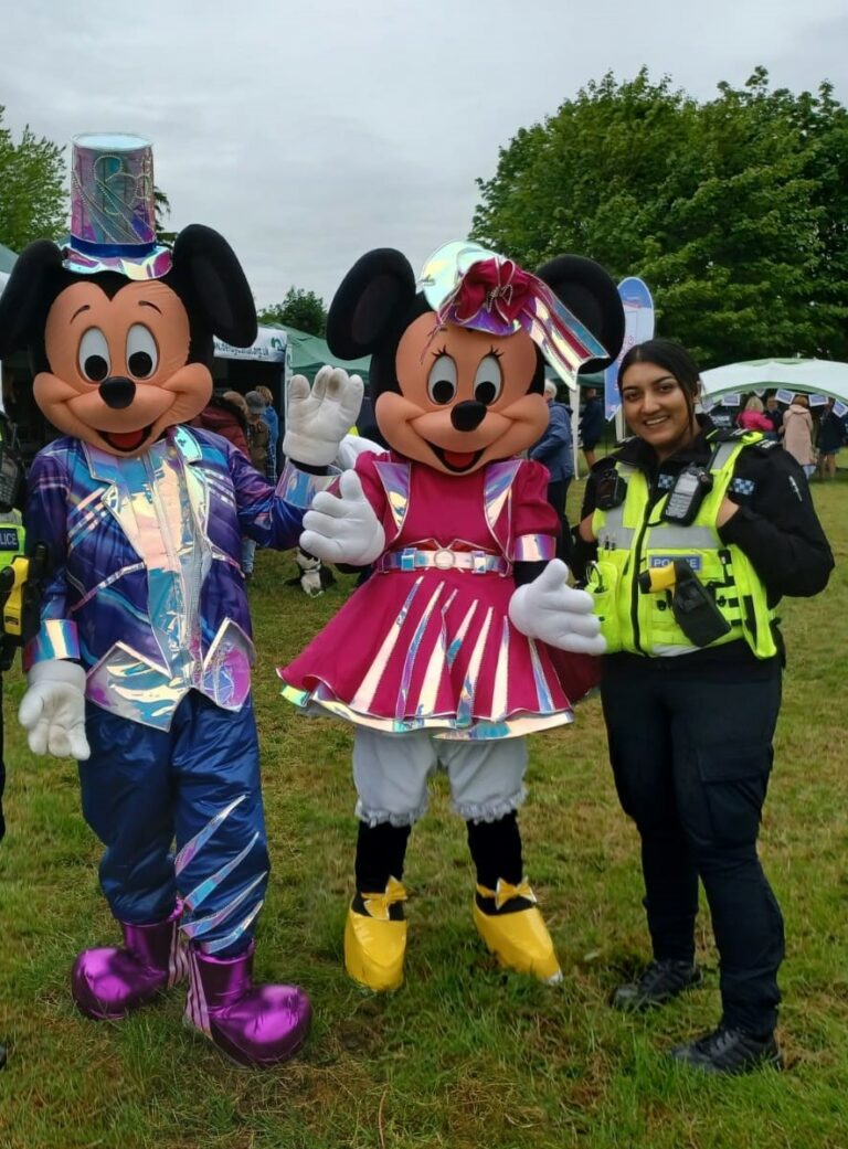 PC Kavhita Sahota attending a local community fun day in Chellaston