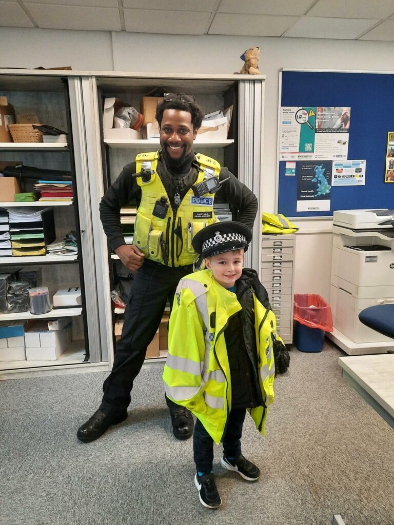 PC Obinna Anoliefo engaging with children over the Christmas period
