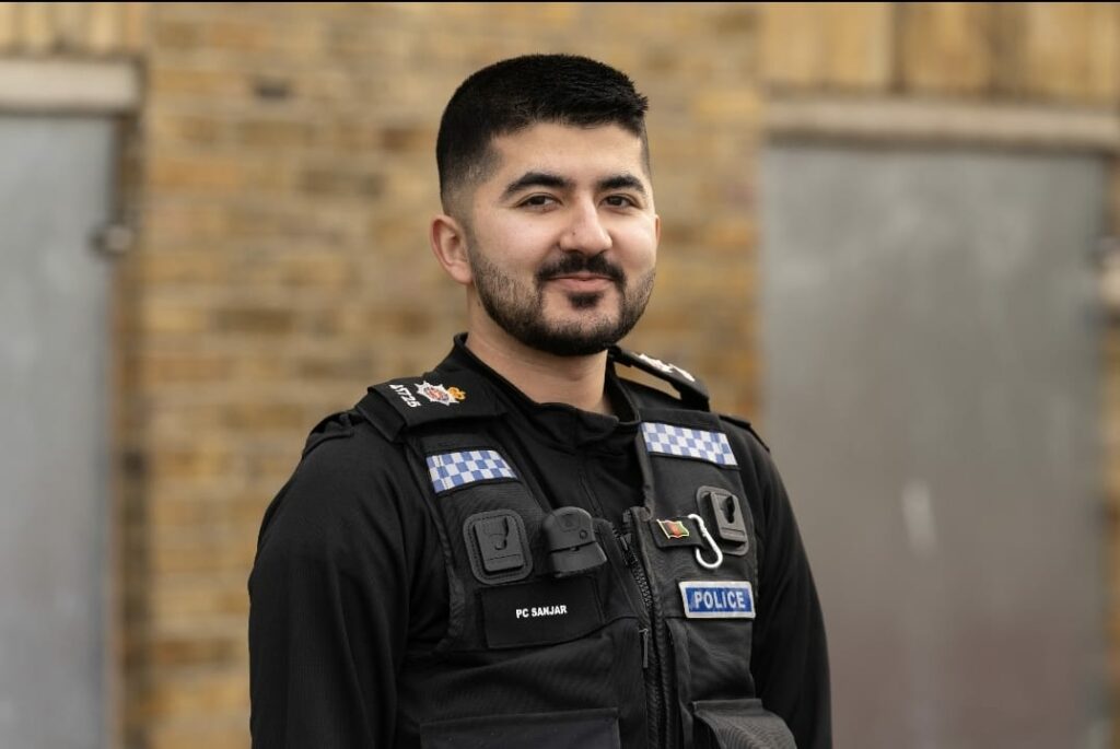 Police Constable Sanjar Najibi, runner up in the Alumni Impact Awards 'Improving Public Confidence' category (photo credit: Surrey Police)