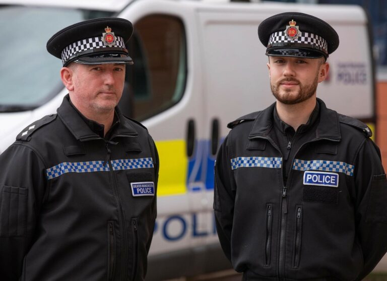 Inspector Matthew Sheil (left) and Police Constable Jamie Acton (Photo by Greater Manchester Police)