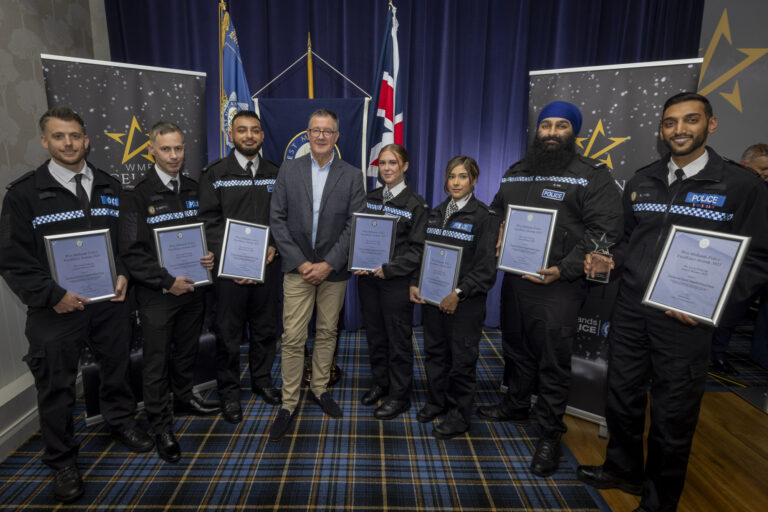 The Washwood Heath Neighbourhood Policing Team at the West Midlands Police Excellence Awards (Sgt Kiran Patel right, photo credit WMP)