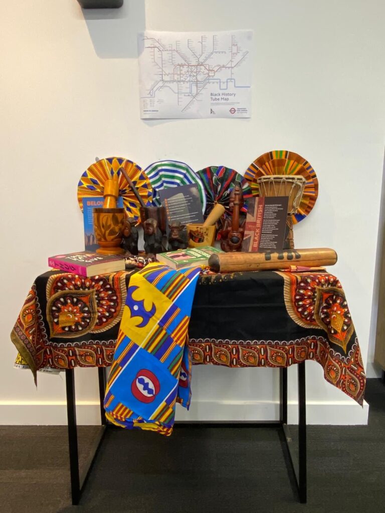Police Now HQ colleagues contributed to a display representing Black culture and heritage