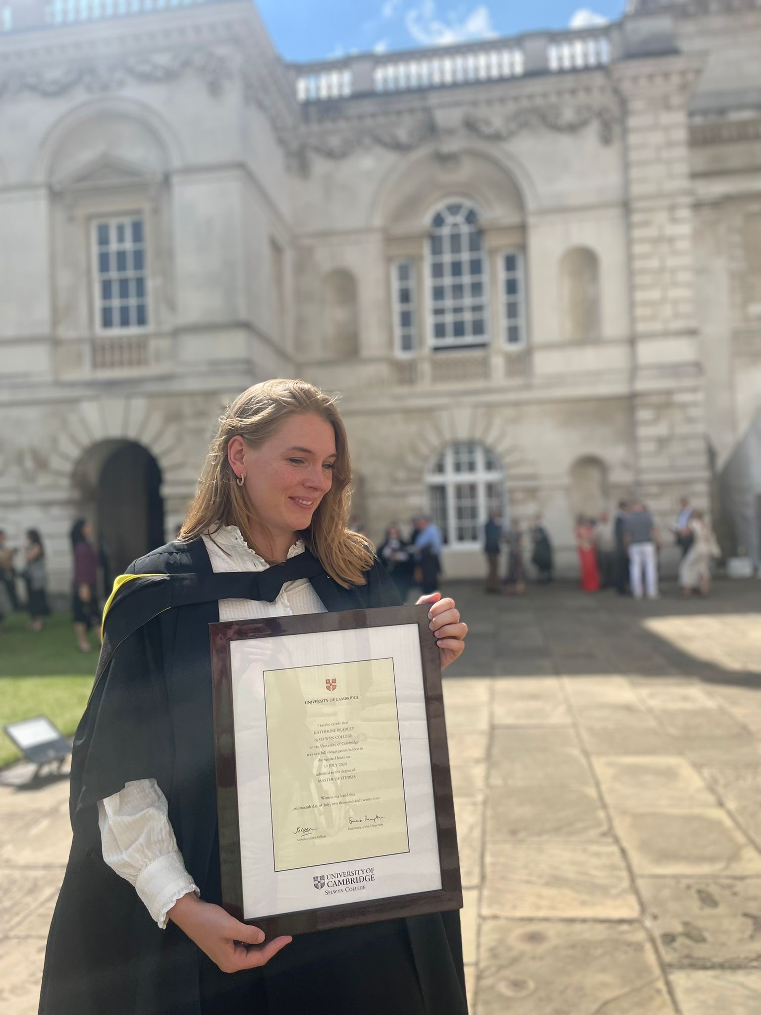 Katie Bradley, completing her master's degree in applied criminology and police management