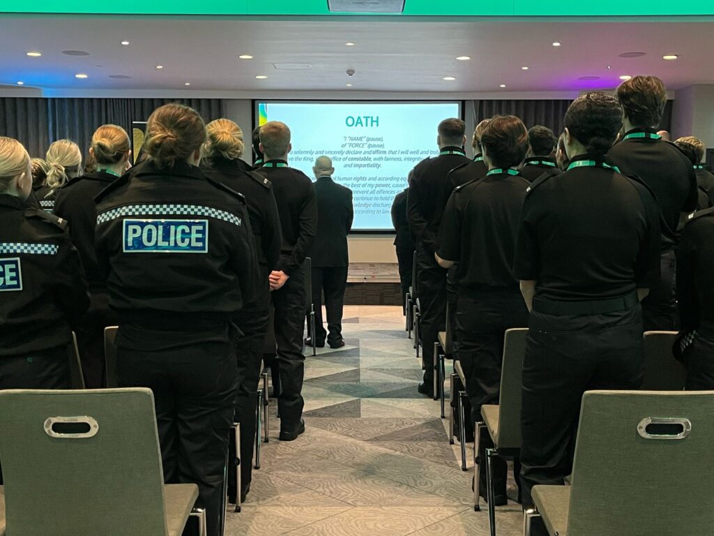 Police Now trainee detectives taking their attestation oath at the start of their policing careers (March 2025) 2